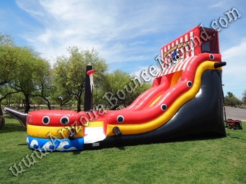 Pirate themed water slide rental